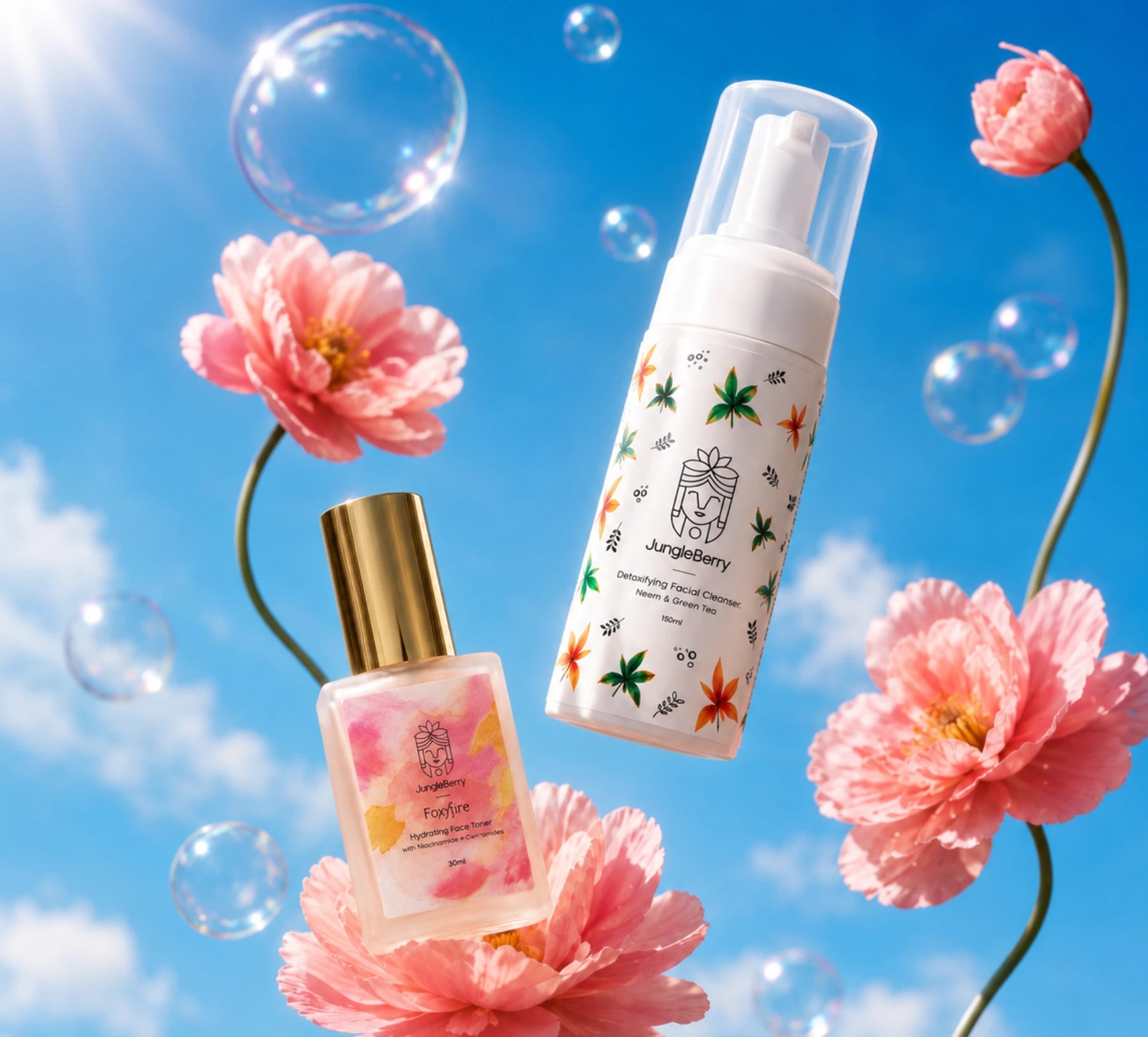 The Cleanse & Rebalance Duo, cleanser and toner
